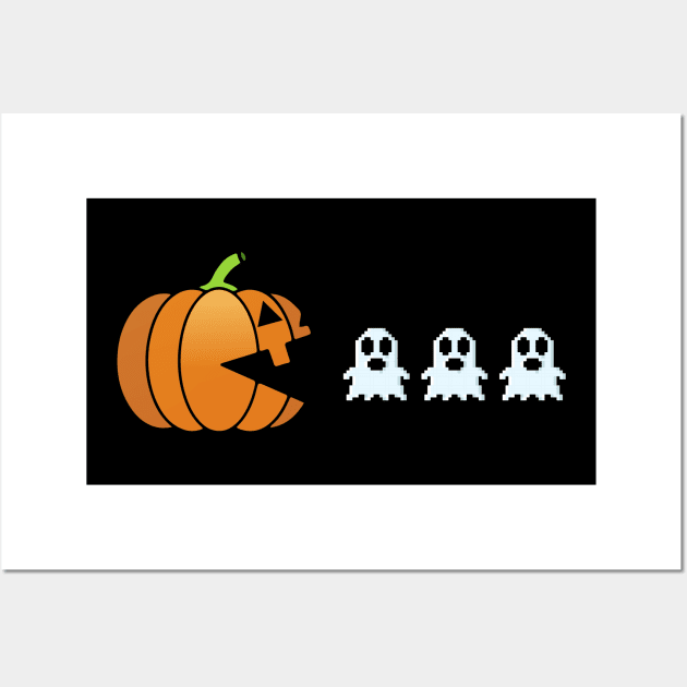 Pumpkin Eating Ghost Wall Art by TheDesignDepot